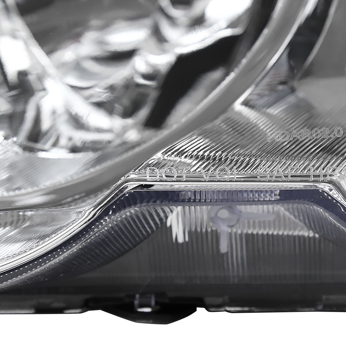 2002-2004 Acura RSX Factory Style Headlights w/ Amber Reflectors (Chrome Housing/Clear Lens)