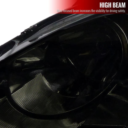 2002-2004 Acura RSX Factory Style Headlights w/ Amber Reflectors (Chrome Housing/Smoked Lens)