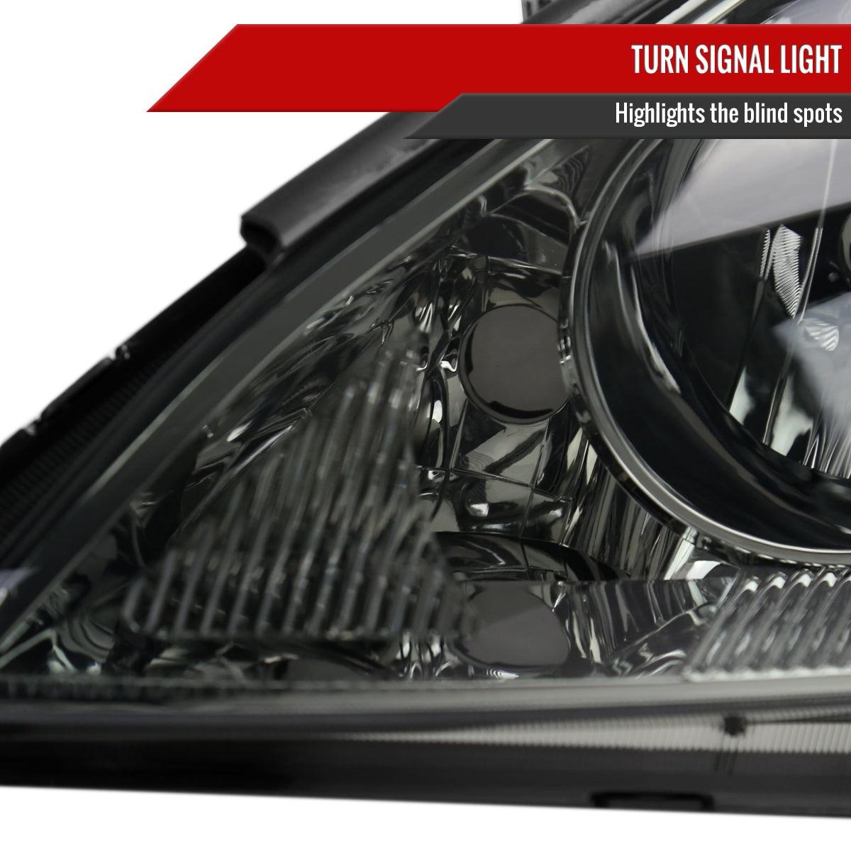 2006-2010 Toyota Sienna Factory Style Headlights w/ Amber Reflector (Chrome Housing/Smoked Lens)