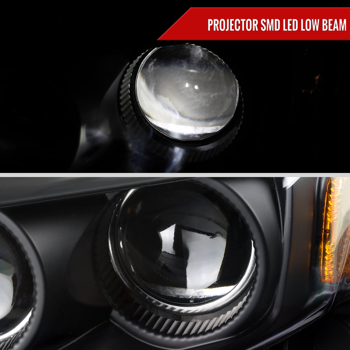 2019-2023 Ford Ranger XL XLT Factory Style Replacement Headlights with LED Bar Turn Signal (Chrome Housing / Clear Lens)