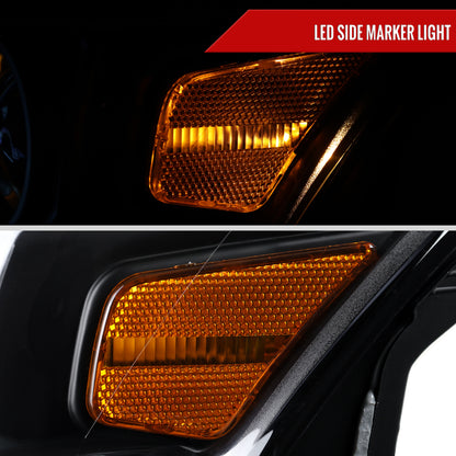 2019-2023 Ford Ranger XL XLT Factory Style Replacement Headlights with LED Bar Turn Signal (Chrome Housing / Clear Lens)