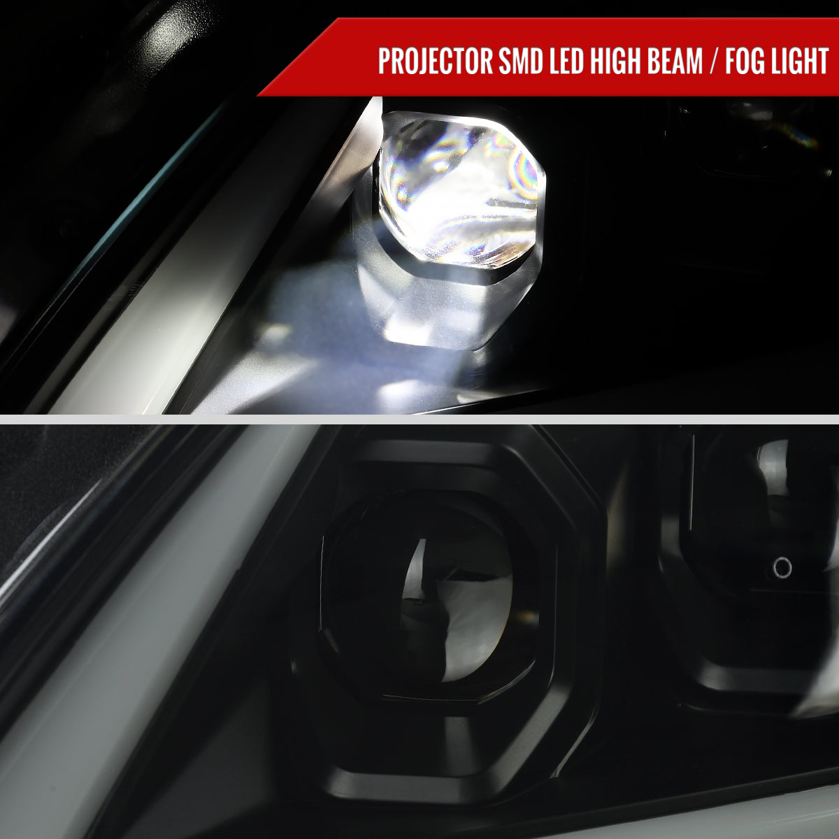 2008-2013 Infiniti G37/2014-2015 Q60 Coupe/Convertible Sequential Switchback LED Turn Signal Full LED Triple Projector Headlights (Matte Black Housing / Smoked Lens)