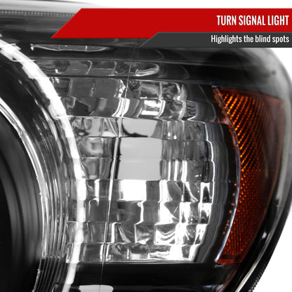 2006-2009 Toyota 4Runner SR5 Limited Projector Style Headlights (Matte Black Housing/Clear Lens)