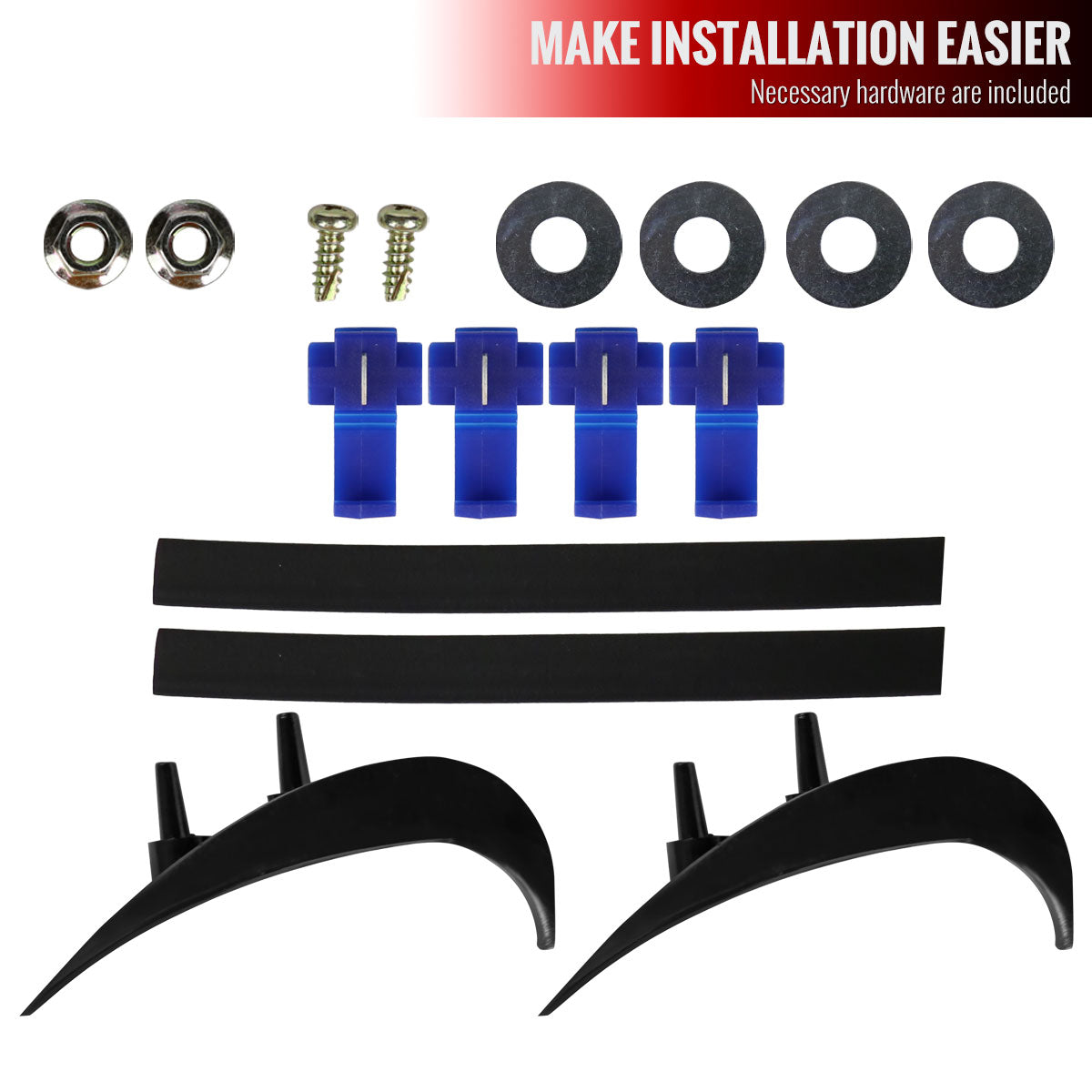 1992-1995 Honda Civic Dual Halo Projector Headlights (Glossy Black Housing/Smoked Lens)