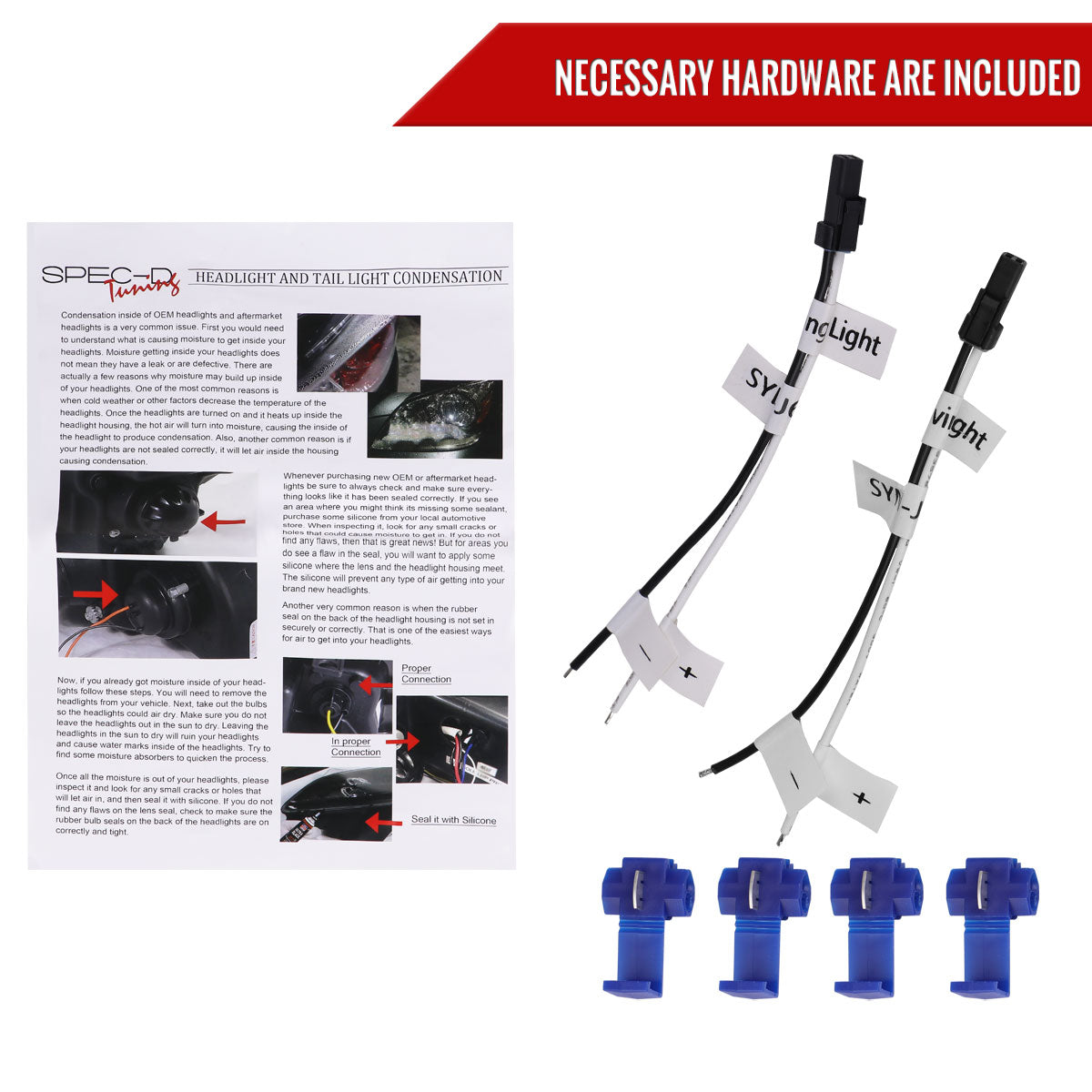 2000-2006 GMC Sierra/Denali/Yukon LED Strip Projector Headlights (Glossy Black Housing/Smoked Lens)