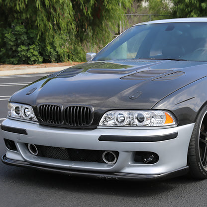 1996-2003 BMW E39 5 Series Dual Halo Projector Headlights (Chrome Housing/Clear Lens)