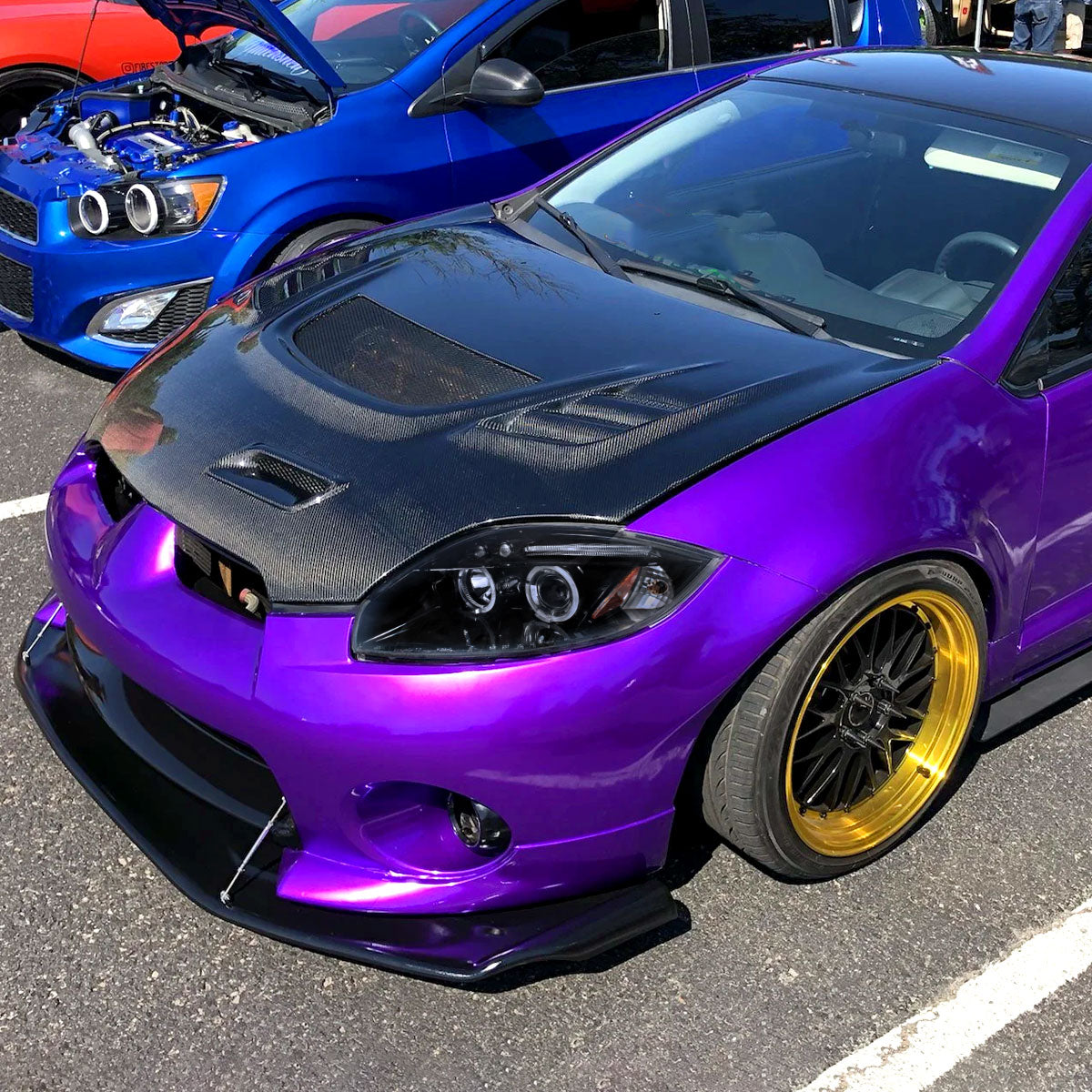 2006-2011 Mitsubishi Eclipse Dual Halo Projector Headlights (Glossy Black Housing/Smoked Lens)
