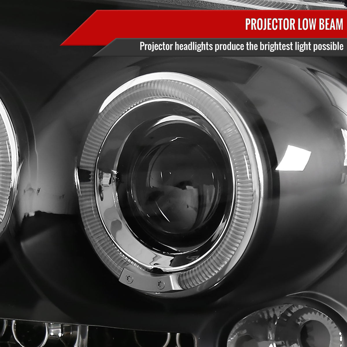 2004-2008 Ford F-150/ 2006-2008 Lincoln Mark LT Dual Halo Projector Headlights (Matte Black Housing/Clear Lens)
