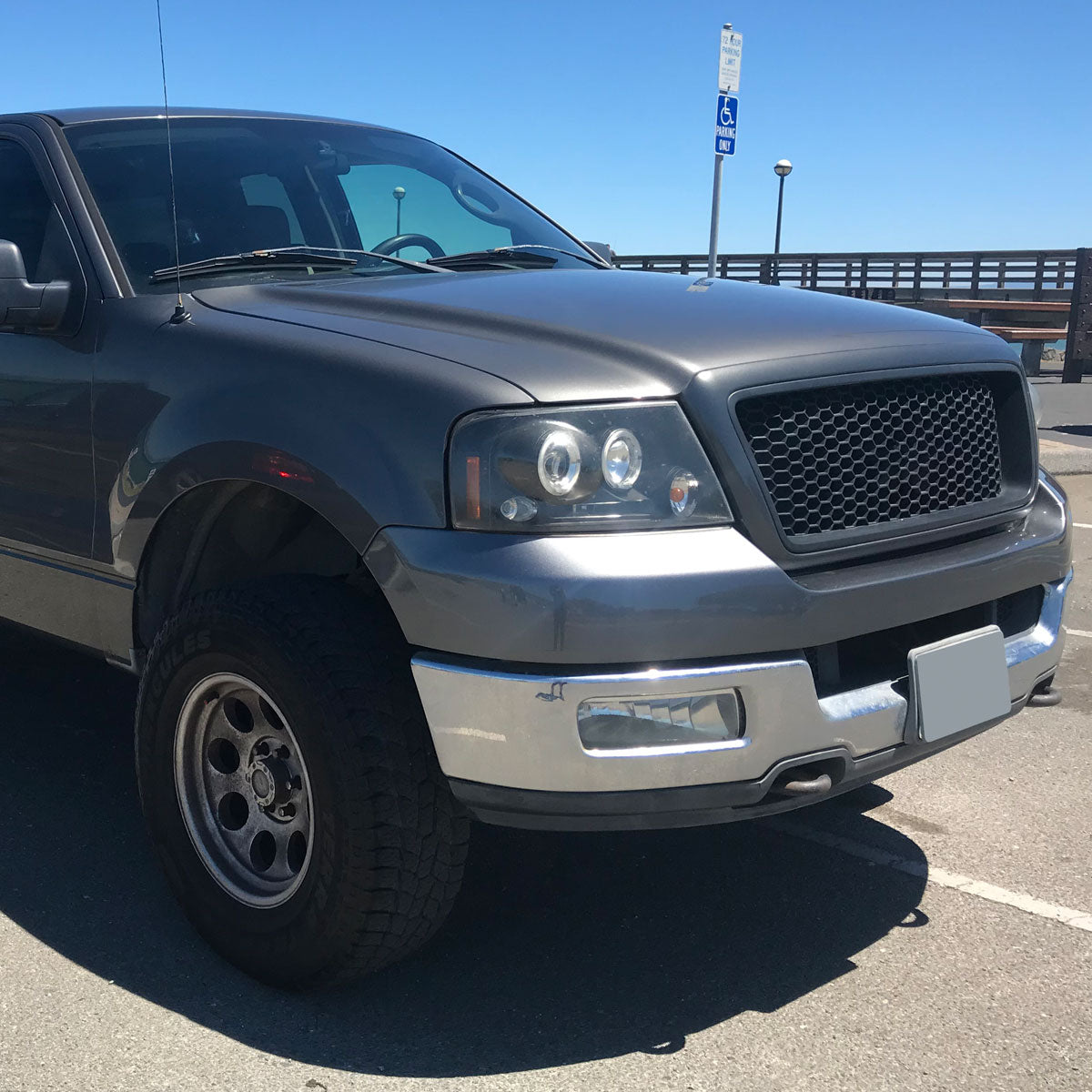2004-2008 Ford F-150/ 2006-2008 Lincoln Mark LT Dual Halo Projector Headlights (Matte Black Housing/Clear Lens)