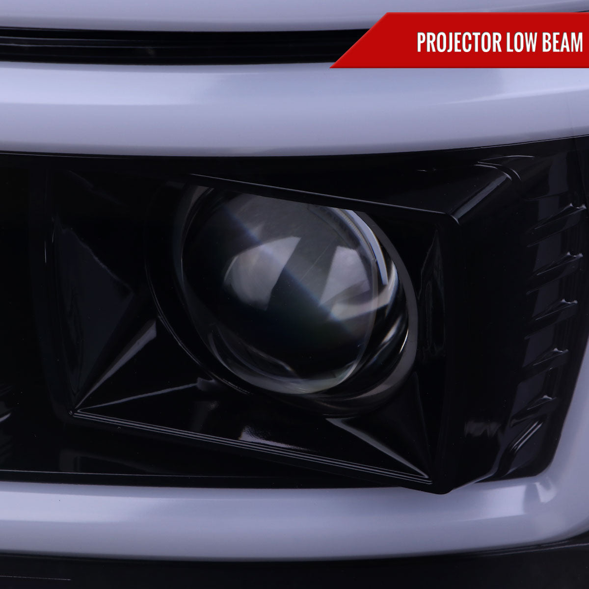 2008-2010 Ford F-250/F-350/F-450/F-550 LED Sequential Turn Signal Bar Projector Headlights (Glossy Black Housing/Smoked Lens)