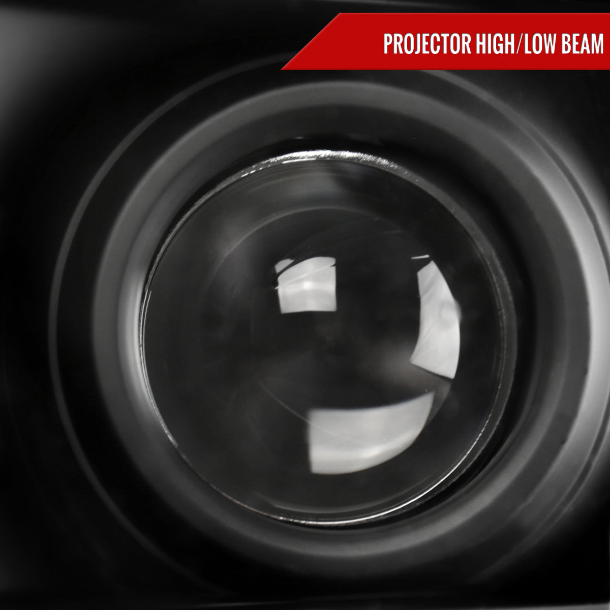 2008-2010 Ford F-250/F-350/F-450/F-550 Super Duty Projector Headlights w/ LED Sequential Turn Signal (Matte Black Housing/Clear Lens)