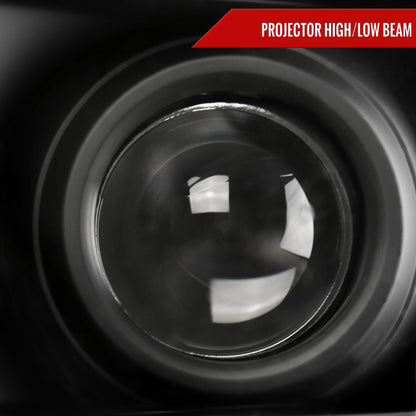 2008-2010 Ford F-250/F-350/F-450/F-550 Super Duty Projector Headlights w/ LED Sequential Turn Signal (Matte Black Housing/Clear Lens)