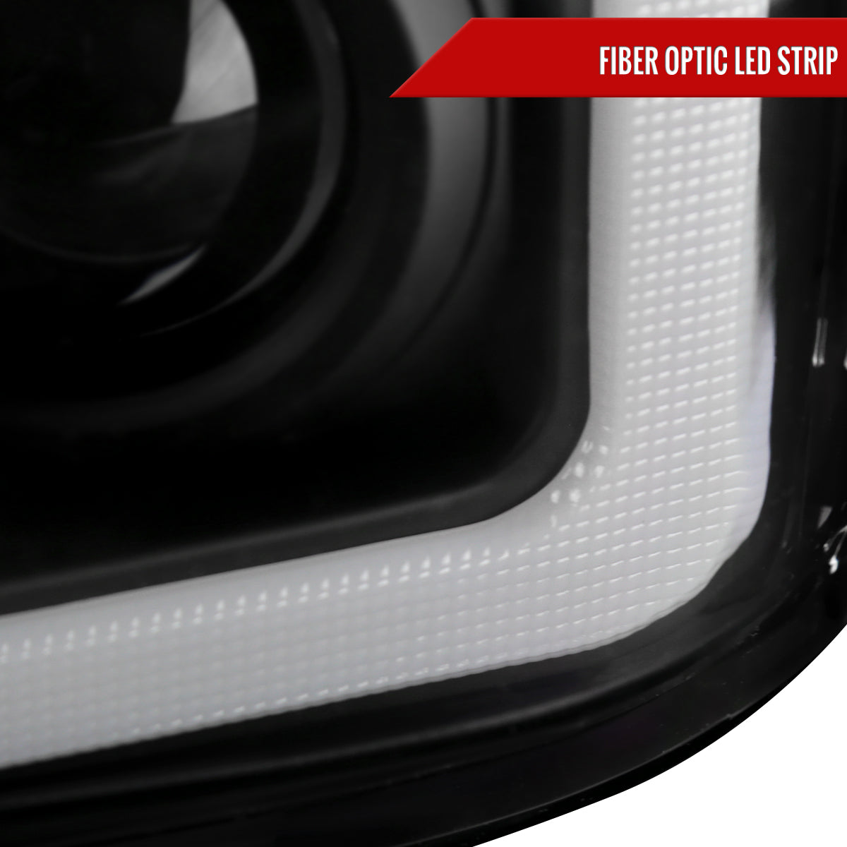 2008-2010 Ford F-250/F-350/F-450/F-550 Super Duty Projector Headlights w/ LED Sequential Turn Signal (Matte Black Housing/Clear Lens)
