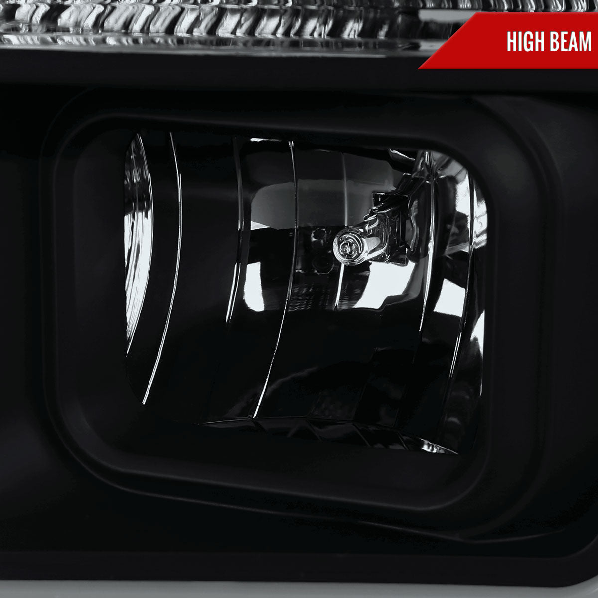 2008-2010 Ford F-250 F-350 F-450 LED C-Bar Projector Headlight (Black Housing/Smoked Lens)
