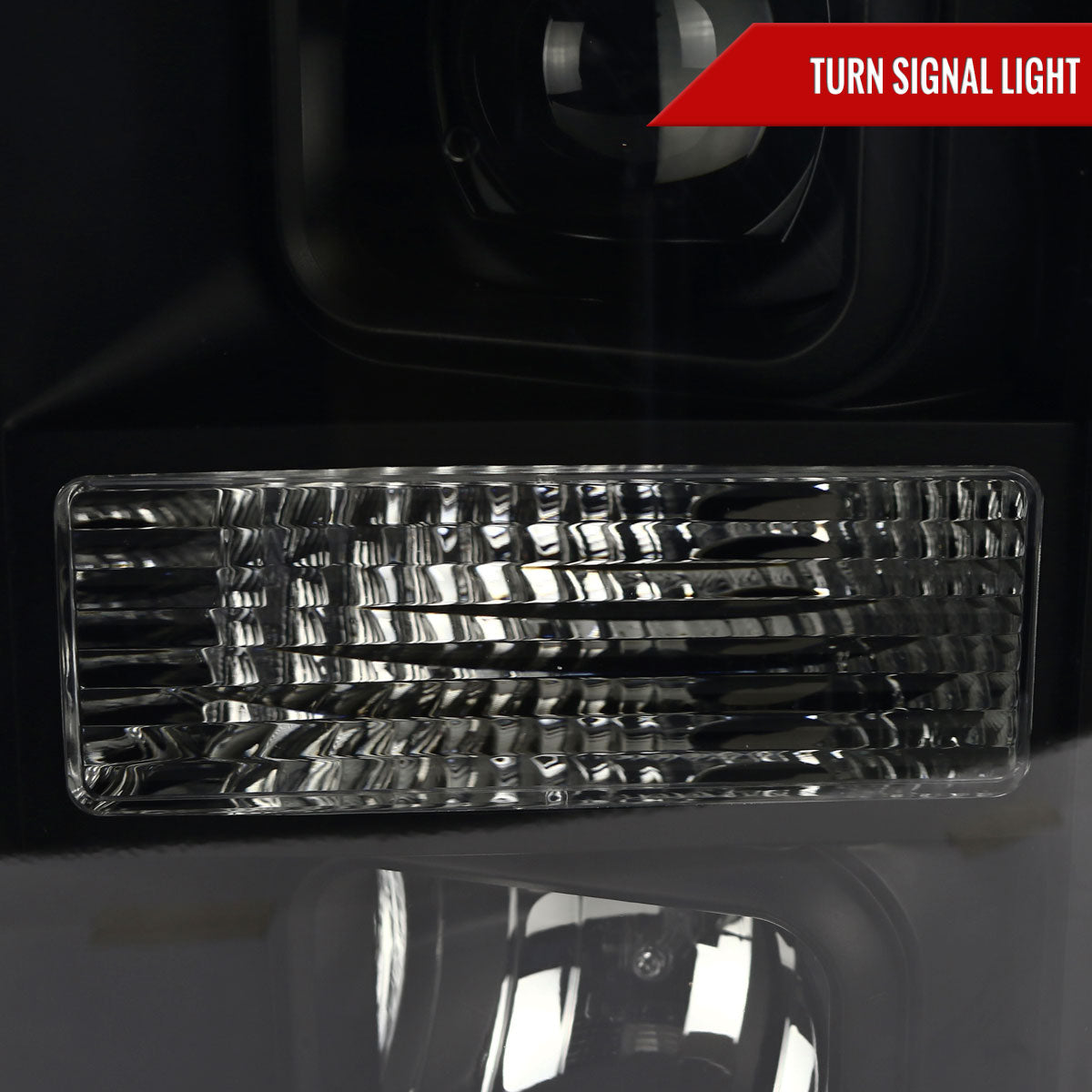 2008-2010 Ford F-250 F-350 F-450 LED C-Bar Projector Headlight (Black Housing/Smoked Lens)