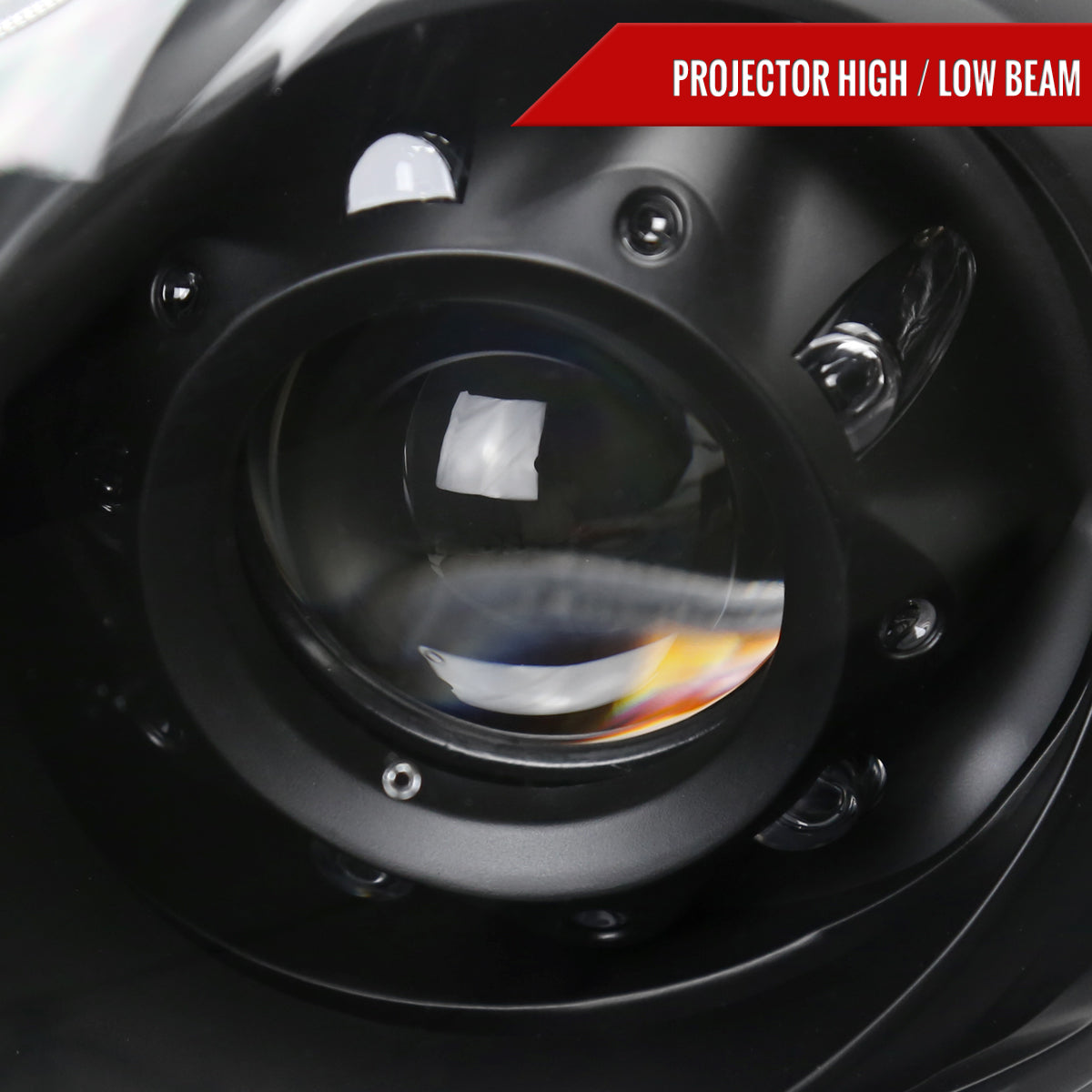 2008-2013 Infiniti G37/2014-2015 Q60 2 Door Coupe/Convertible Factory Style Projector Headlights (Matte Black Housing/Clear Lens)
