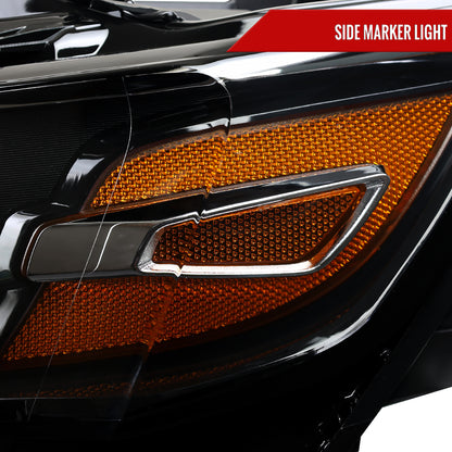 2014-2020 Chevy Impala Factory Style Projector Headlights (Jet Black Housing / Clear Lens)