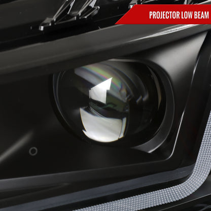 2014-2020 Chevy Impala Full LED DRL Sequential Headlights (Matte Black Housing / Clear Lens)