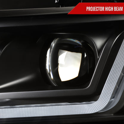 2014-2020 Chevy Impala Full LED DRL Sequential Headlights (Matte Black Housing / Clear Lens)