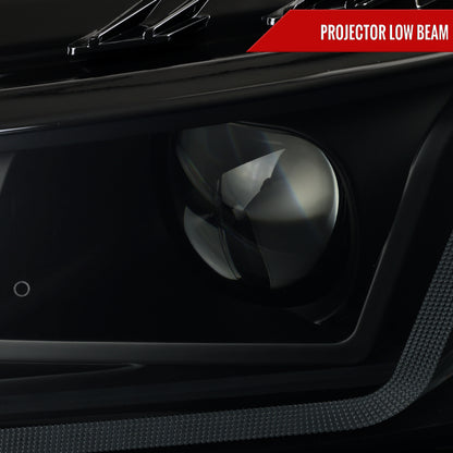 2014-2020 Chevy Impala Full LED DRL Sequential Headlights (Black Housing / Smoked Lens)