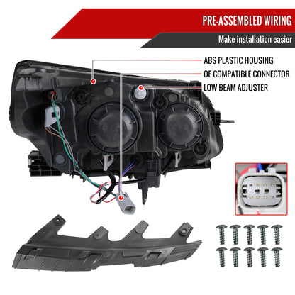 2013-2016 Chevrolet Malibu Projector Headlights (Matte Black Housing/Clear Lens)