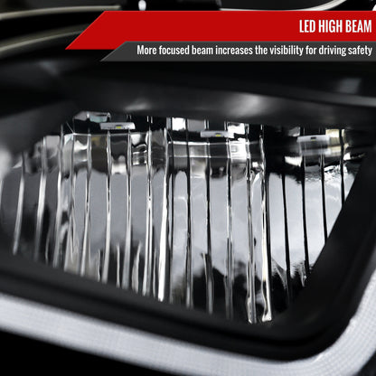 2019-2024 Chevrolet Malibu Switchback Sequential LED Turn Signal Projector Headlights (Matte Black Housing/Smoked Lens)