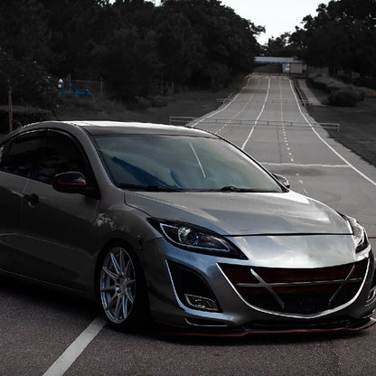 2010-2013 Mazda 3 Projector Headlights w/ LED Light Strip (Glossy Black Housing/Smoked Lens)