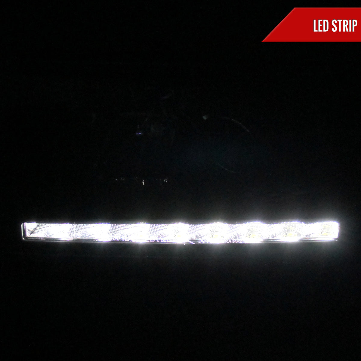 1994-2001 Dodge RAM 1500/ 1994-2002 RAM 2500 3500 Projector Headlights w/ SMD LED Light Strip (Black Housing/Smoked Lens)