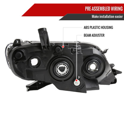 2011-2020 Toyota Sienna Projector Headlights (Matte Black Housing/Clear Lens)