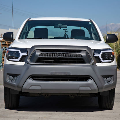 2012-2015 Toyota Tacoma Switchback Sequential LED Bar Projector Headlights (Matte Black Housing/Clear Lens)