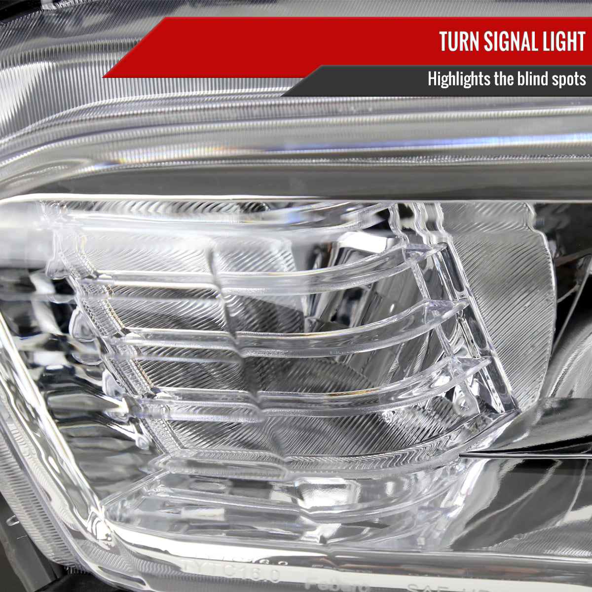 2016-2023 Toyota Tacoma Chrome Housing Clear Lens Projector Headlight - Driver Side Only