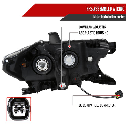 2016-2023 Toyota Tacoma LED Bar Projector Headlight (Chrome Housing/Clear Lens)