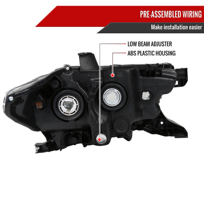 2016-2023 Toyota Tacoma Projector Headlights w/ Amber Reflectors (Matte Black Housing/Clear Lens)