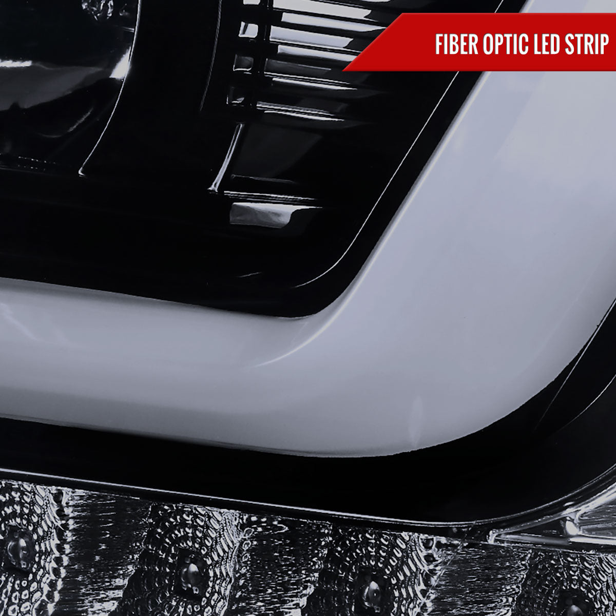 2015-2020 Chevrolet Tahoe Suburban/ 2016-2019 Suburban 3500HD LED C-Bar Projector Headlights w/ LED Turn Signal Lights (Glossy Black Housing/Smoked Lens)