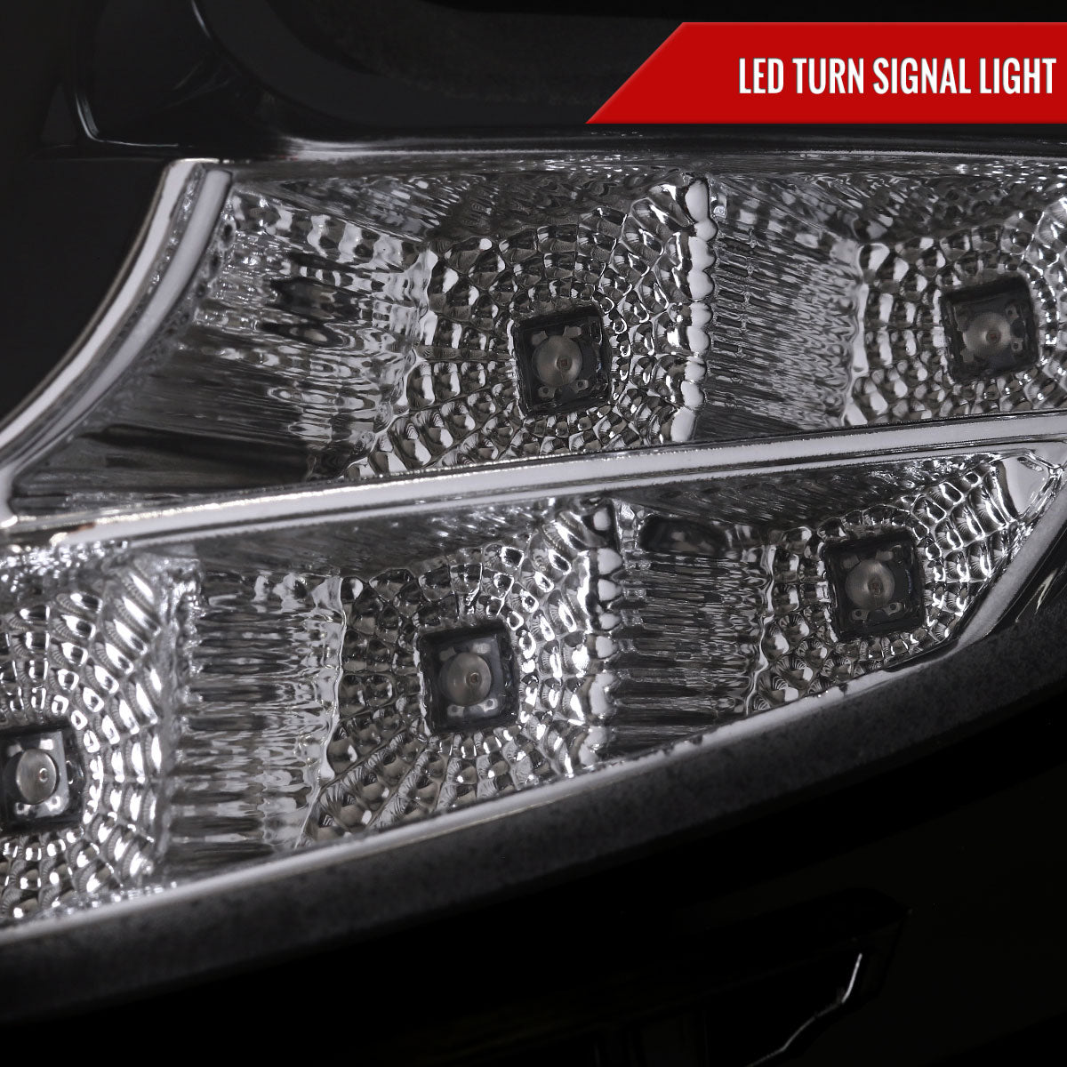 2015-2020 Chevrolet Tahoe Suburban/ 2016-2019 Suburban 3500HD LED C-Bar Projector Headlights w/ LED Turn Signal Lights (Glossy Black Housing/Smoked Lens)