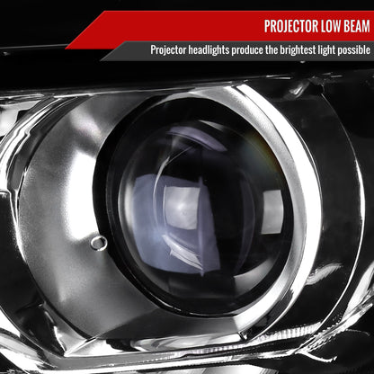 2015-2020 Chevrolet Tahoe/Suburban LED Strip Projector Headlights (Black Housing/Clear Lens)