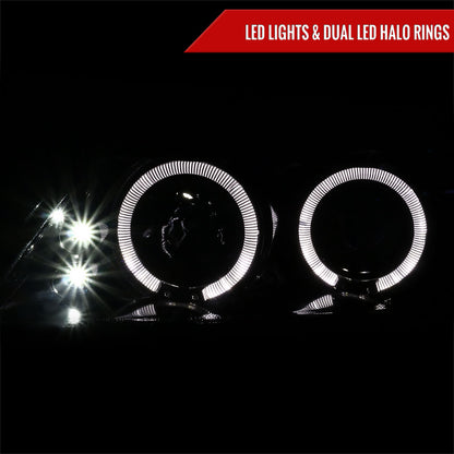 2005-2010 Scion tC Dual Halo Projector Headlights (Glossy Black Housing/Smoked Lens)