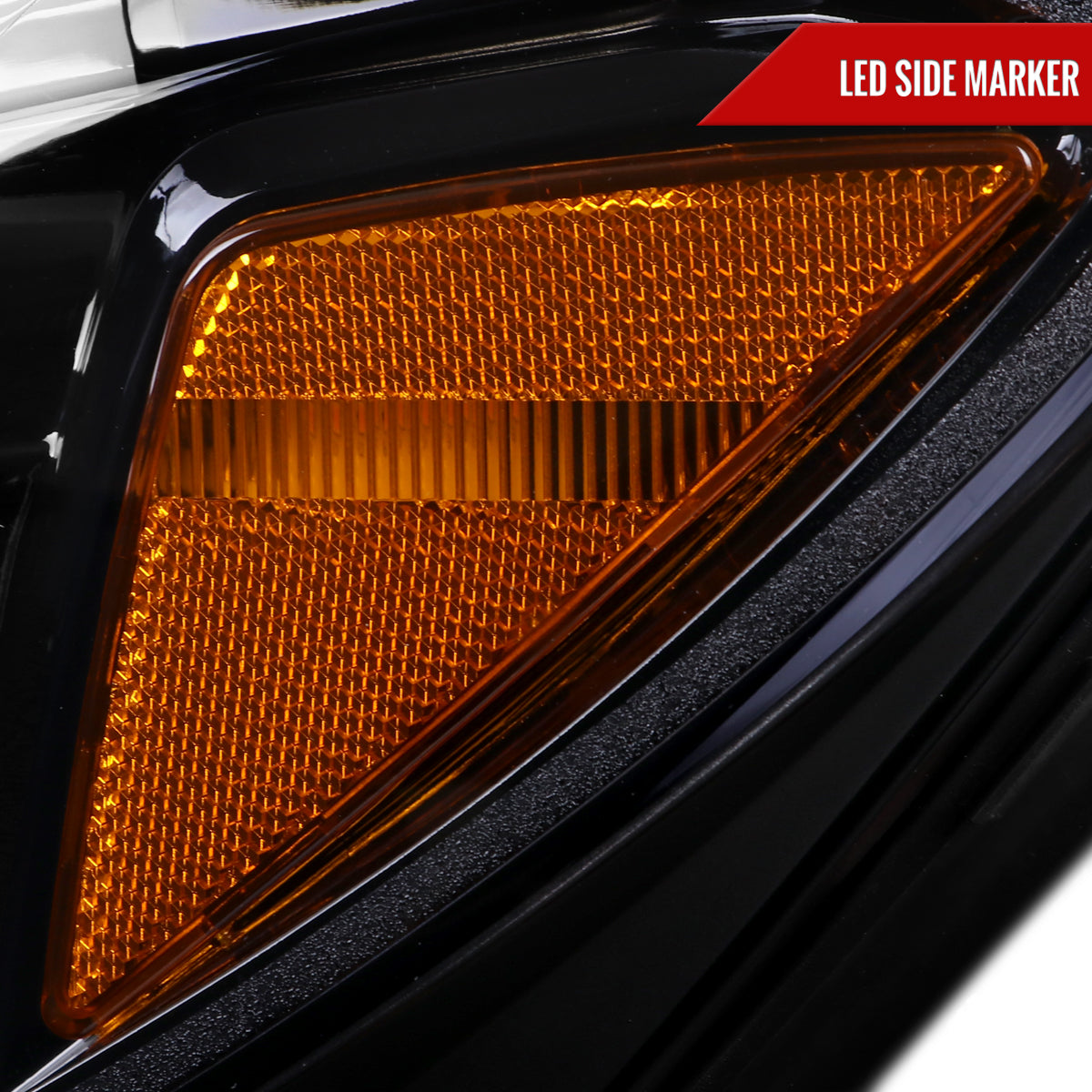 2015-2018 Mercedes-Benz C-Class W205 Switchback Sequential Turn Signal Projector Headlights (Jet Black Housing/Clear Lens)