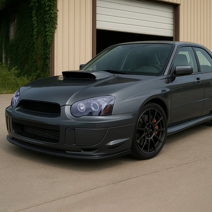 2004-2005 Subaru Impreza WRX/STI Outback Dual Halo Projector Headlights (Glossy Black Housing/Smoked Lens)
