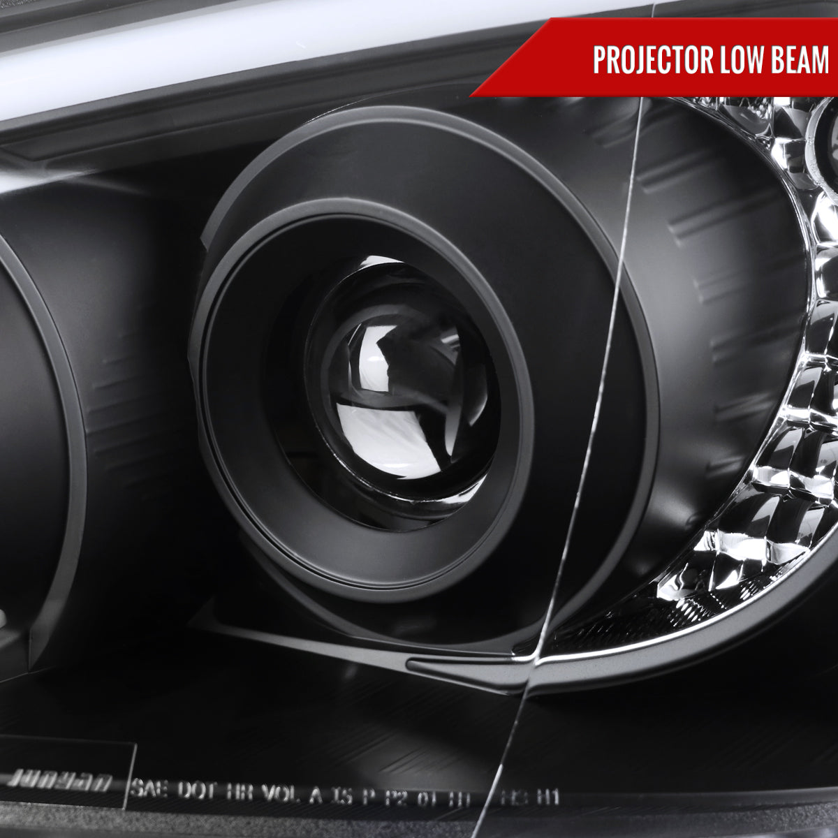 2004-2005 Subaru Impreza WRX/STI Outback Projector Headlights w/ LED Bar (Matte Black Housing/Clear Lens)
