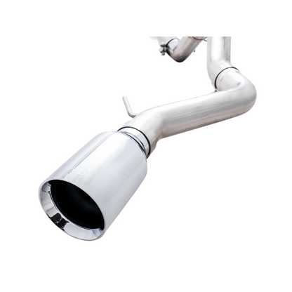 AWE Tuning 2021+ Ford Bronco 0FG Single Rear Exit Exhaust w/Chrome Silver Tip & Bash Guard