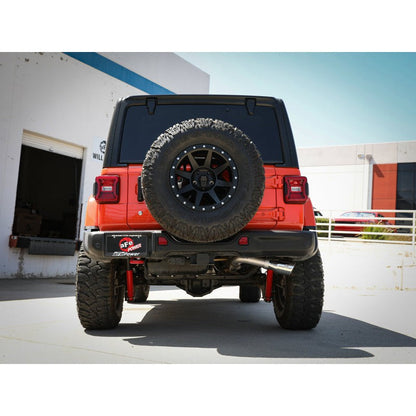aFe 20-21 Jeep Wrangler Large Bore-HD 3in 304 Stainless Steel DPF-Back Exhaust System - Polished Tip
