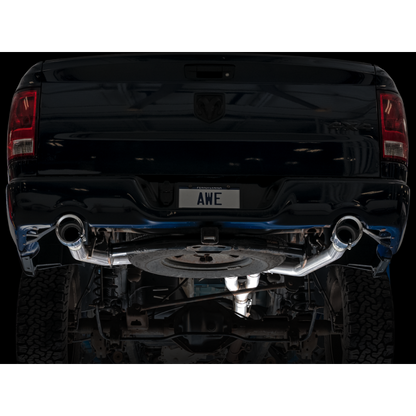 AWE Tuning 09-18 RAM 1500 5.7L (w/Cutouts) 0FG Dual Rear Exit Cat-Back Exhaust - Chrome Silver Tips