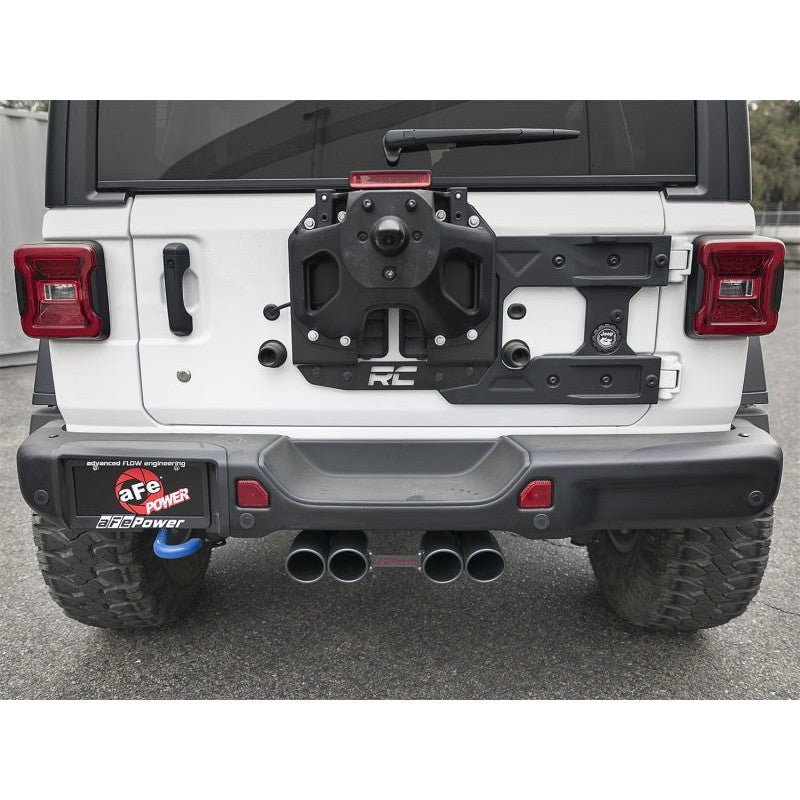 aFe Rebel Series 2.5in. 304 SS C/B Exhaust System 2018 Jeep Wrangler (JL) V6-3.6L - Black Tip