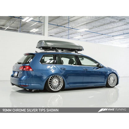AWE Tuning VW MK7 Golf SportWagen Track Edition Exhaust w/Chrome Silver Tips (90mm)