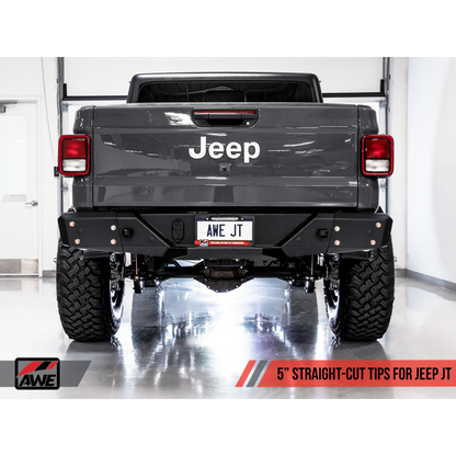 AWE Tuning 2020+ Jeep Gladiator 3.6L Trail-to-Tread (Dual Exhaust) Conversion Kit w/Diamond Blk Tips