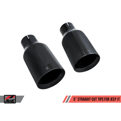 AWE Tuning 2020+ Jeep Gladiator 3.6L Trail-to-Tread (Dual Exhaust) Conversion Kit w/Diamond Blk Tips