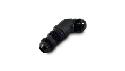 Vibrant -12AN Bulkhead Adapter 45 Degree Elbow Fitting - Anodized Black Only