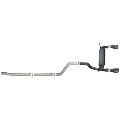 aFe Rebel Series 2.5in 409 SS Cat-Back Exhaust w/ Black Tips 18-19 Jeep Wrangler (JL) V6 3.6L