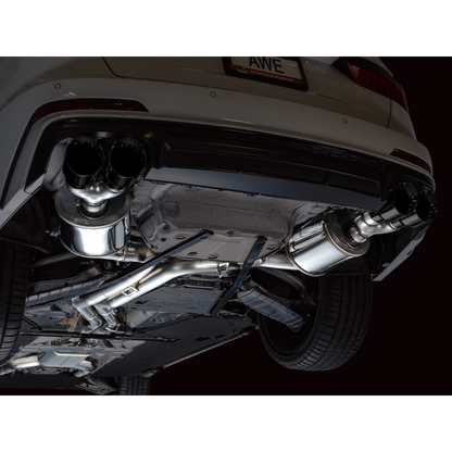 AWE Tuning 19-23 Audi C8 S6/S7 2.9T V6 AWD Touring Edition Exhaust - Diamond Black Tips
